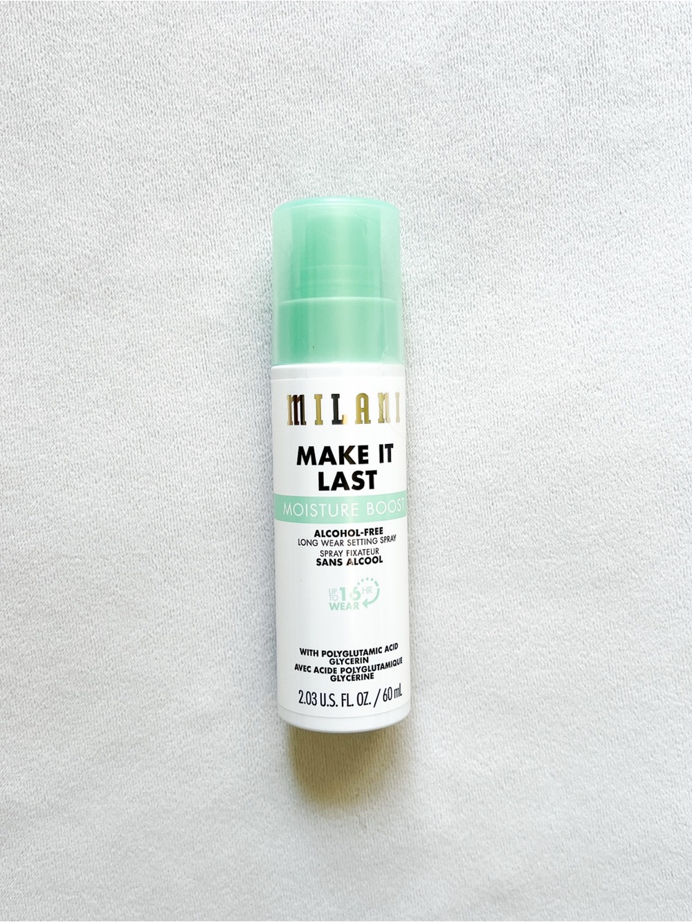 Milani Make It Last Moisture Boost Setting Spray – Mint Green